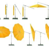 May Ampelschirm Dacapo weiss/gelb/grau genoppt in verschiedenen Größen mit Kurbel #2