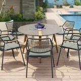 Flix Stapelsessel Teak/Geflecht #2