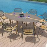 Flix Stapelsessel Teak/Geflecht #1