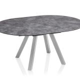 Kettler Ausziehtisch Rund 120cm Oval 120cmx170cm silber/anthrazit #1