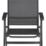 Kettler Basic+ Premium Multipositionssessel, anthrazit/Lakritz, Outdoorgewebe #1