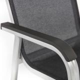 Kettler Basic+ Premium Stapelsessel, silber/Lakritz #1