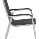 Kettler Basic+ Premium Stapelsessel, silber/Lakritz #2