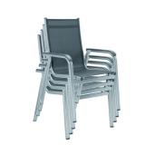 Kettler Basic+ Premium Stapelsessel, silber/Lakritz #2