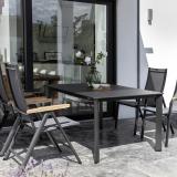 Kettler Cirrus Multipostionssessel anthrazit/anthrazit-grau mit Teakarmlehnen #2