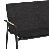 Kettler Diamond Lounge 2er Bank, anthrazit/charcoal, Teakholz-Armlehne Sitzhöhe 38cm #1