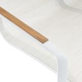 Kettler Diamond Lounge 2er Bank, weiß matt/beige, Teakholz-Armlehne Sitzhöhe 38cm #1