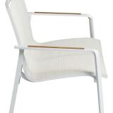 Kettler Diamond Lounge 2er Bank, weiß matt/beige, Teakholz-Armlehne Sitzhöhe 38cm #2