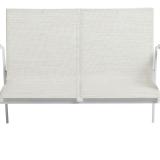 Kettler Diamond Lounge 2er Bank, weiß matt/beige, Teakholz-Armlehne Sitzhöhe 38cm #3