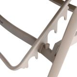 Kettler Diamond Stapelliege, taupe/Stucco/natur, mit Teakholz-Armlehnen #1