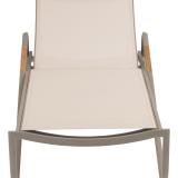 Kettler Diamond Stapelliege, taupe/Stucco/natur, mit Teakholz-Armlehnen #4