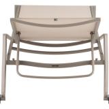 Kettler Diamond Stapelliege, taupe/Stucco/natur, mit Teakholz-Armlehnen #5