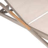 Kettler Diamond Stapelliege, taupe/Stucco/natur, mit Teakholz-Armlehnen #6