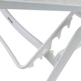 Kettler Diamond Stapelliege, weiß matt/beige/natur, mit Teakholz-Armlehnen #3