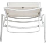 Kettler Diamond Stapelliege, weiß matt/beige/natur, mit Teakholz-Armlehnen #5