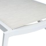 Kettler Diamond Stapelliege, weiß matt/beige/natur, mit Teakholz-Armlehnen #6