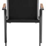 Kettler Diamond Stapelsessel NL anthrazit/charcoal,Teak-Armlehnen #1