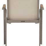 Kettler Diamond Stapelsessel NL taupe/Stucco,Teak-Armlehnen #5