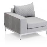 Kettler Ego 3er Sofa mit rundem Cocktailtisch, Alumium/Sunbrella® #2
