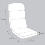 Kettler /KETTtex-Exklusiv® Hochlehner Gartenmöbel- Auflage, 123x50x9cm, anthrazit, KTH3, (agora)® #3