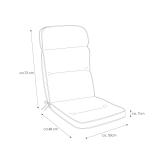 Kettler /KETTtex-Exklusiv® Hochlehner Gartenmöbel-Auflage, 120x50x7cm, silbergrau, KTH3, (agora)® #3
