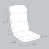 Kettler /KETTtex-Exklusiv® Hochlehner Gartenmöbel-Auflage 120x50x7cm, anthrazit floral #5