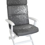 Kettler /KETTtex-Exklusiv® Hochlehner Gartenmöbel-Auflage 123x50x9cm anthrazit-floral, KTH3 #1