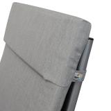 Kettler /KETTtex-Exklusiv® Liegenauflage mit Kopfpolster 200x60x4cm, silbergrau und Reißverschluß #1