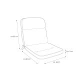 Kettler /KETTtex-Exklusiv® Niederlehner Gartenmöbel-Auflage, 100x50x7cm, silbergrau, KTH3, (agora)® #3