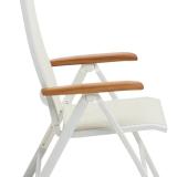 Kettler Memphis Multipositionssessel weiß matt/beige #1