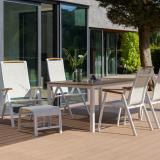 Kettler Memphis Multipositionssessel weiß matt/beige #4