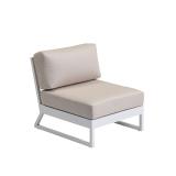Kettler Ocean Platform Lounge Eckset, 3 Sitzer, 2 Sitzer, weiss matt, Polster linen chalk, Stoff Sunbrella #2