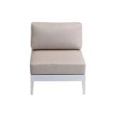 Kettler Ocean Platform Lounge Eckset, 3 Sitzer, 2 Sitzer, weiss matt, Polster linen chalk, Stoff Sunbrella #3