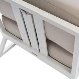 Kettler Ocean Platform Lounge Eckset, 3 Sitzer und 2 Sitzer, weiss matt, Polster linen chalk, Stoff Sunbrella #3