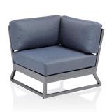 Kettler Ocean Platform Lounge Eckset, 3 Sitzer und 2 Sitzer, anthrazit matt/brisa, Aluminium/Agora® #2