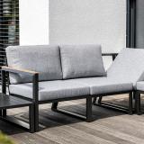 Kettler Ocean Skid Eckteil, mit verstellbarem Sitz, links/rechts, anthrazit, inkl. hellgrau melierten Polstern aus Olefin #3