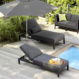 Kettler Pure Sonnenliege City Line, anthrazit/sooty, Sunbrella®, inkl.Kissen, Rollen #6