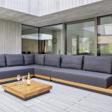 Kettler Royal Platform Lounge 2 Sitzer, anthrazit/Teak/sooty, Aluminium/ Sunbrella® #2