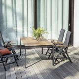 Kettler Sleek Multipositionssessel mit Teak Arml. anthrazit #3