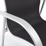 Kettler Tampa Stapelsessel, silber/charcoal, Aluminium/Outdoorgewebe #3