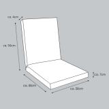 Kettler /KETTtex-Exklusiv® Comfort Niederlehner Auflage 100x50x4/7cm, Dessin 194 mit 7 cm Sitzpolster und Reißverschluß #1