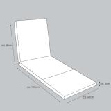 KETTtex-Exklusiv® Liegenauflage, 200x60x4cm grau uni, KTH2, solange Vorrat reicht #1