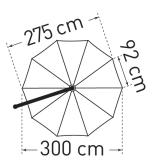 May Sonnenschirm Mezzo MG 300 cm rund kirschrot #4