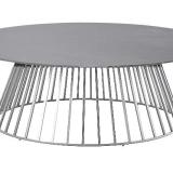 Solpuri Grid Loungetische 45cm rund, 45cm Höhe, Aluminium weiß, Tischplatte HPL-3D #1
