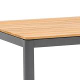 Zebra Bee Alu-Teak-Tisch 90x90 cm, graphite/Teakholz-Tischplatte #1