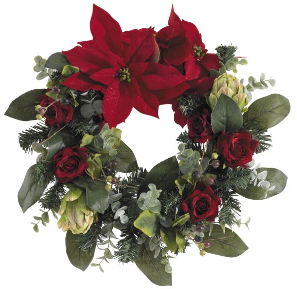 Fiebiger Poinsettia Weihnachtskranz 45cm #1