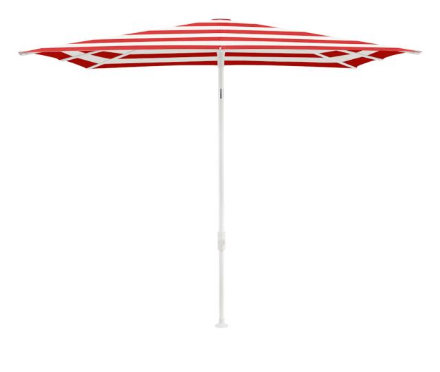 Glatz SMART Sonnenschirm 2,0x2,0m weiß/red stripe Stoffqualität 5 #1