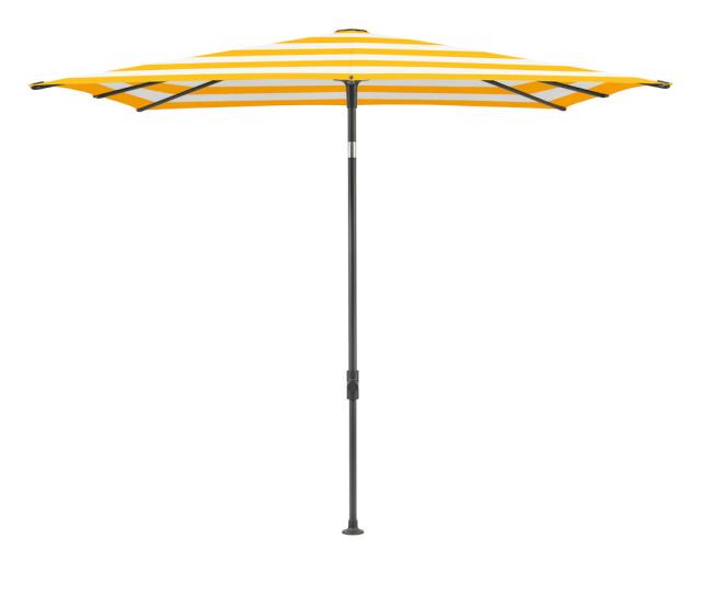 Glatz SMART Sonnenschirm 2,1x1,5m anthrazit/yellow stripe Stoffqualität 5 #1