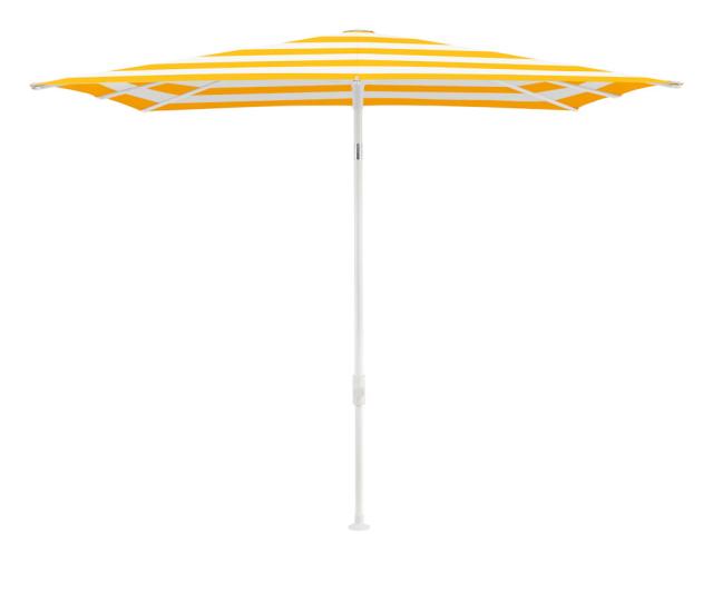 Glatz SMART Sonnenschirm 2,1x1,5m weiß/yellow stripe Stoffqualität 5 #1