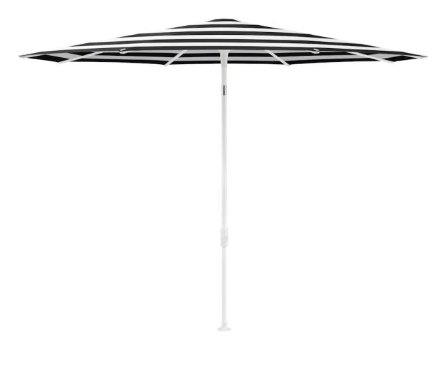 Glatz SMART Sonnenschirm Ø2,0m weiß/black stripe Stoffqualität 5 #1